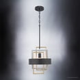 thumbnail image 4 of Luxury Modern Indoor Pendant, 14.625''H x 12''W, with Industrial Style Elements, Art Deco Design, Midnight Black Finish, UHP2781, 4 of 7
