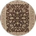 thumbnail image 1 of Ahgly Company Indoor Round Mid-Century Modern Sangria Brown Oriental Area Rugs, 8' Round, 1 of 6