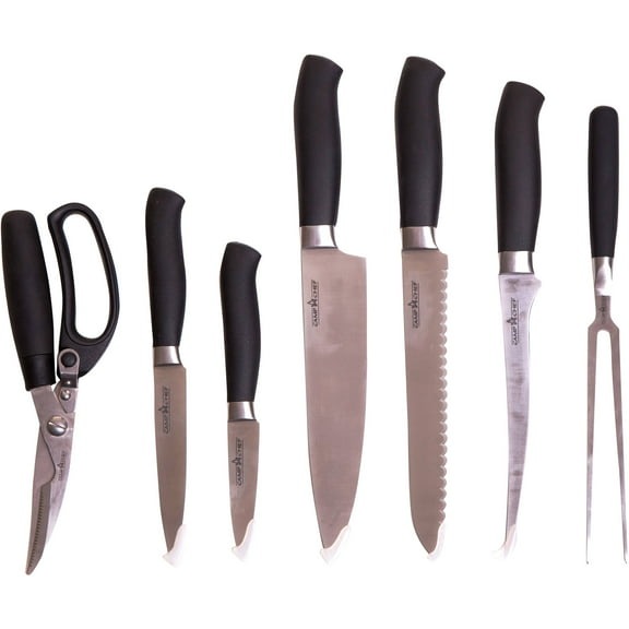 Camp Chef 9 Piece Professional Knife Set - KSET9, Includes 8" Chef Knife, 7" Fillet Knife, 8" Bread Knife, 5" Utility Knife, 3" Pairing Knife