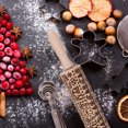 thumbnail image 2 of Christmas Elk Snowman Pattern Wooden Rolling Pin for Baking Cookies Noodle Dough Roller Kitchen, 2 of 8