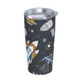 thumbnail image 2 of Kll Space Cars Stainless Steel Vacuum Insulated Coffee Cup 20 Oz Insulated Travel Mug Water Cup With Leak-Proof Straw Lid & Flip Lid,1 Metal Straws,1 Cleaning Brush, 2 of 8