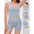 thumbnail image 4 of Athletic Romper Women Soft Workout Jumpsuit Scrunch Shorts Square Neck Bodysuit One Piece Sleeveless Tank Top, 4 of 4