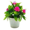 thumbnail image 2 of Travelwant Artificial Potted Flower Fake Flowers in Pot Silk Rose Bouquet Decoration Fake Plants Floral Arrangement for Table Centerpieces Home Office, 2 of 7
