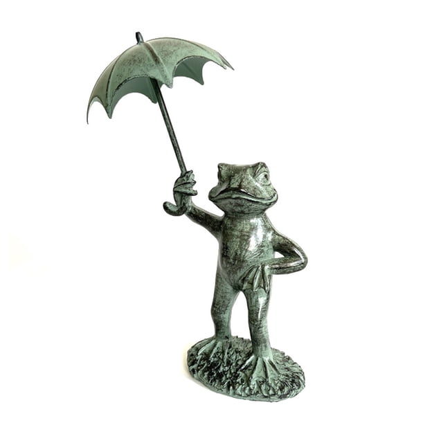 Toystoory Paraguas Rana Adornos Estatuilla Estatua Modelo Escultura Accesorios de decoración Animal Souvenirs Presente Jardín Escritorio Decoración del hogar Toystoory HA079061-00
