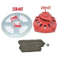 thumbnail image 2 of Applies to Mini Moto 47cc 49cc Drive System 25H OR T8F Chain With Gear Box And Rear Sprocket Fit Mini Moto Pocket Bike, 2 of 6