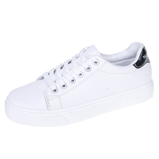 Nuevos zapatos blancos planos cómodos para mujer, zapatos deportivos informales con cordones para estudiantes de otoño 2022 para mujeres, cuatro estaciones para mujeres solteras 40 Gao Jinjia LED