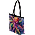 thumbnail image 3 of Octopus Canvas Leather Mix Hand Bag, Twill Sponge Jeanette Lined, 30x10.5x39cm Dimensions, 3 of 5