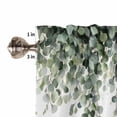 thumbnail image 5 of nqOlkjepod Botanical Leaves Farmhouse Short Window Curtain Valances, Farmhouse Simple Eucalyptus&nbsp;Branches Rod Pocket Kitchen Valances for Living Room Bedroom Bathroom Cafe, 1 Panel - 42" x 18", 5 of 8
