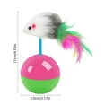 thumbnail image 4 of Usloyux Under $5 Cat Toy Mouse Tumbler, Colorful Feather Teaser Wand, Simulation Rodent Plaything, Self-Entertainment Pet Toy, Interactive Kitten Play Accessory, 4 of 6