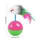 thumbnail image 4 of Juguete para gatos con forma de ratón, con plumas de colores, ideal para aliviar el aburrimiento y el entretenimiento., 4 of 6