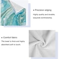 thumbnail image 4 of Dreamtimes 3 PCS Towel Beautiful Teal Blue Gold Marble Texture Cotton Bath Towel Set (1 Bath Towel, 1 Hand Towel, 1 Washcloth) for Bathroom, Super Soft and Quick Dry Towels, 4 of 7