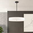 thumbnail image 5 of 46924-04 Livex Lighting Venlo - 4 Light Medium Drum Pendant In Timeless Style-12.75 Inches Tall and 22 Inches Wide-Black/Brushed Nickel Finish, 5 of 14
