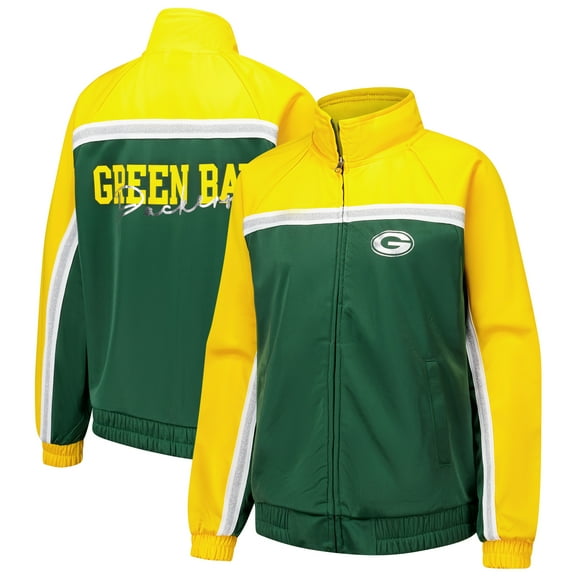 Women's G-III 4Her by Carl Banks Green Green Bay Packers Post Game Full-Zip Track Jacket