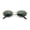 Gold - Green, variant on Hipster Classic Oval Hustler Metal Rim Retro Fashion Sunglasses Gold - Green