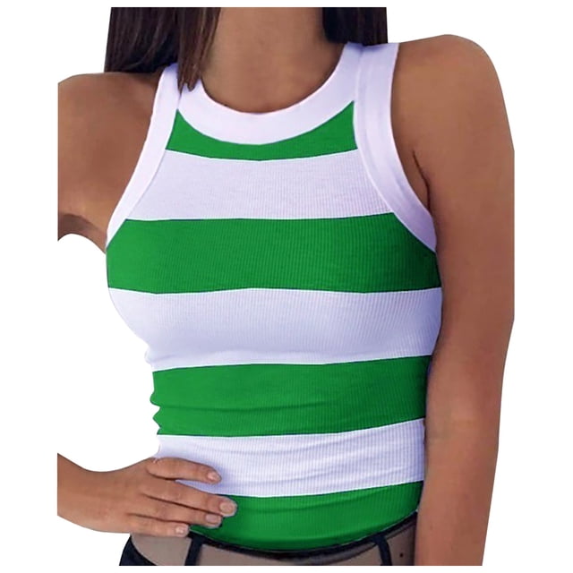 GDREDA Débardeurs pour Femmes Gilet Évasé Sans Manches Haut pour Dames à Bretelles Évasé Grande Taille Hauts Chemise Débardeurs et Camisoles pour Femmes Vert,G