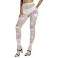 thumbnail image 2 of Fortune Women Sparkly Rhinestone Fishnets Stockings High Waist Tights Club Glitter Mesh Pantyhose, 2 of 5
