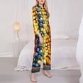 thumbnail image 3 of Vsdgher Halloween Fruit Platter Pajamas Set Long Sleeve Sleepwear Womens Button Down Nightwear Pj Sets-Small, 3 of 7