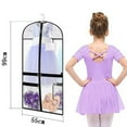thumbnail image 7 of Jiaroswwei Clothes Dust Cover 4 Zippered Pockets Transparent Large Capacity Moistureproof Waterproof Dustproof Foldable Dance Costume Garment Bag Wardrobe Supplies, 7 of 7