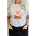 thumbnail image 5 of Boho Heart Sunrise Valentine Graphic Tee T-Shirt, 5 of 10