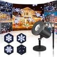 thumbnail image 5 of Htwon Snowflake Projector Lights Christmas Decor Outdoor LED Snowfall Landscape Lamp, Black, 5 of 30