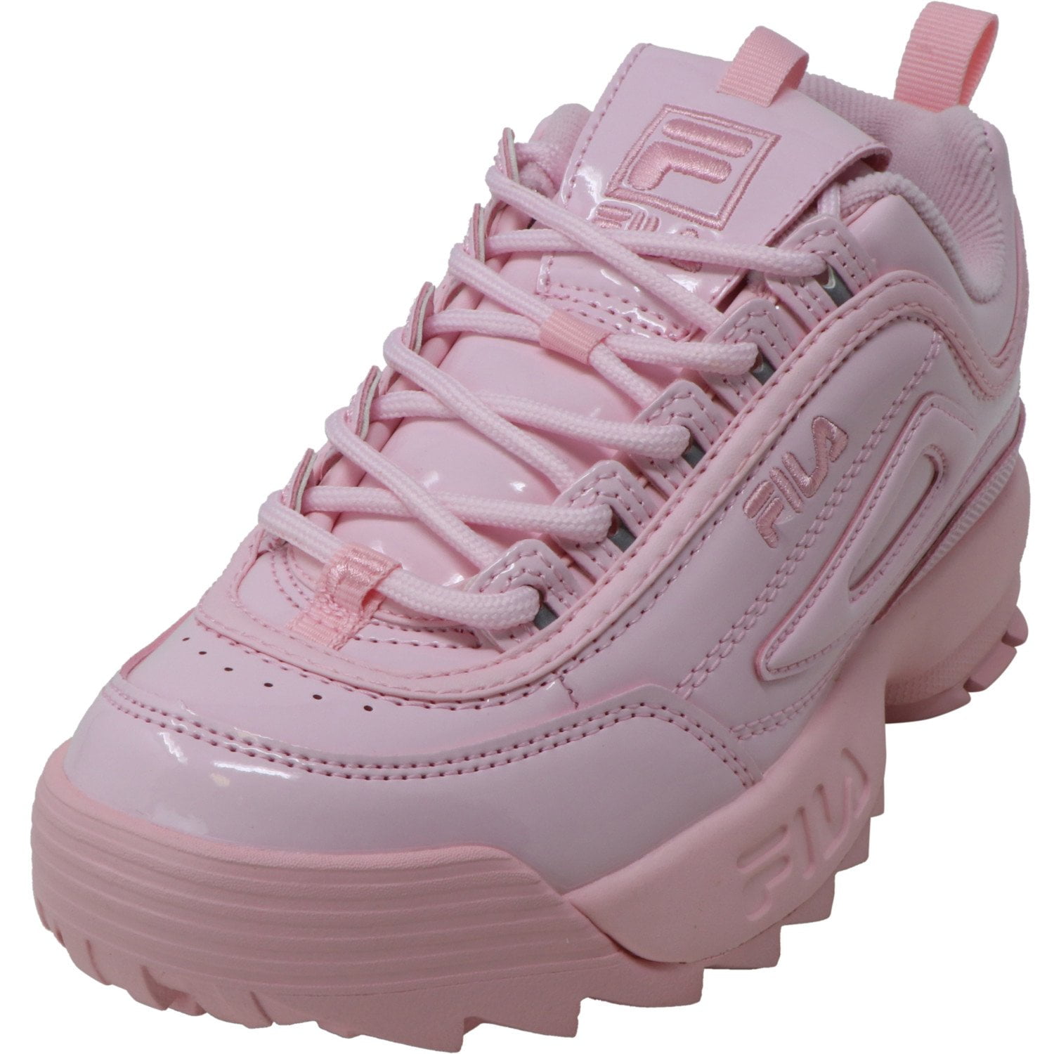 Fila Disruptor Ii Premium Patent Chalk Pink / Ankle-High Sneaker - 7.5M - Walmart.com