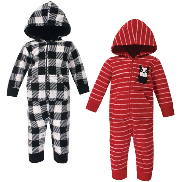 Hudson Baby Hudson Baby Boy Fleece Jumpsuits and Coveralls 2Pack