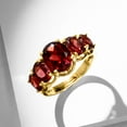 thumbnail image 6 of Ross-Simons 4.50 ct. t.w. Garnet 5-Stone Ring in 18kt Gold Over Sterling, Women's, Adult, 6 of 7