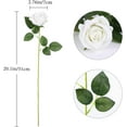 thumbnail image 6 of Zukuco 12 PCS Artificial Roses Flowers Silk Velvet Realistic Blossom Rose Long Stem Bouquets for Home Wedding Party Decoration(White), 6 of 6