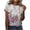 Gray, variant on Otvok Womens Summer Tops Regular Casual Short Sleeve Flower Print Round Neck Pullover Blouse