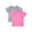 Ash Rose/Heather Feeder Stripe, variant on Athletic Works Girl's Active Seamless Tee, Sizes 4-18