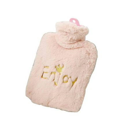 

Panda Superstore PS-HEA3763901-KELLY02784-RP Pink Cute Portable Hot Water Bottle with Soft Flannel Cover 27 x 15.5 cm