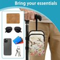 thumbnail image 6 of COEQINE Lightweight Crutch Bag Mobility Aid Bag Hummingbird Floral Beige Forearm Crutch Bag Pouch, Walking Stick Accessories, Lightweight, for Elbow Crutches, for Men Women, 6 of 7