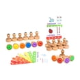 thumbnail image 1 of Número de alfabeto de madera Estampas de sello Aprendizaje de matemáticas con 26 letras Flashccards Números 0-9 Toy de aprendizaje educativo para niño, 1 of 9