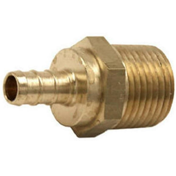 0.37 x 0.5 in. Brass Barb Adapter