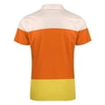 thumbnail image 5 of Candy Corn Pattern Men Zipper T-shirt Summer Casual Short Sleeve T-shirt Top, 5 of 7