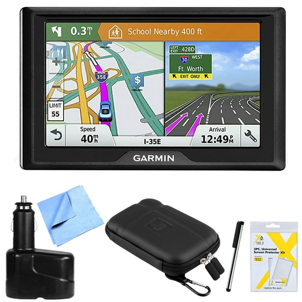 Garmin Drive 51 LM GPS Navigator (010-01678-0B) вЂ“ USA with Driver Alerts w/ Accessories Includes, Dual 12V Car Charger for GPS, Screen Protectors, Protect & Stow Case Mini + More Walmart.com
