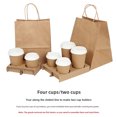 thumbnail image 2 of Portavasos desechable para llevar, posavasos para té con leche, taza individual, taza doble, cuatro tazas, base corrugada desgarrable, taza rechoncha, portavasos para café, 2 of 5