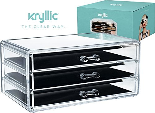 Acrylic Makeup Jewelry Cosmetic Organizer - Clear Acrylic ...