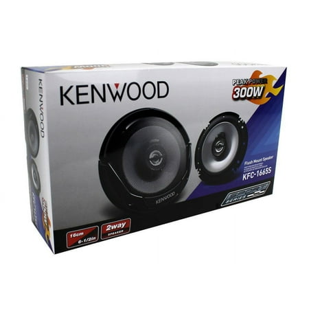 2) New Kenwood KFC-1665S 6.5" 300 Watt 2-Way Car Audio Coaxial Speakers Stereo