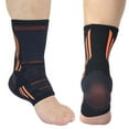 thumbnail image 2 of 1 PC Compression Sports Ankle Brace Silicone Padded Protect Heel Ankle Support Basketball Football Ankle Protector-Orange,M, 2 of 8