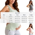 thumbnail image 3 of Maternity Tank Tops Women's Sleeveless Nursing T-Shirts with Bra Pad Round Neck Pregnancy Breastfeeding Cami Basic Summer Vests Green L, 3 of 8