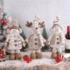 thumbnail image 1 of SUSUchens Muñeco de nieve navideño de patas largas retráctiles, bufanda tejida a mano, orejeras de felpa, adorno de alce de escritorio para Navidad, regalo festivo para vacaciones, estilo A, 1 of 8