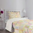 thumbnail image 3 of Ambesonne Pastel Quilted Bedspread Set 2 Pcs, Retro Polka Dots Funky, Twin Size, Multicolor, 3 of 5