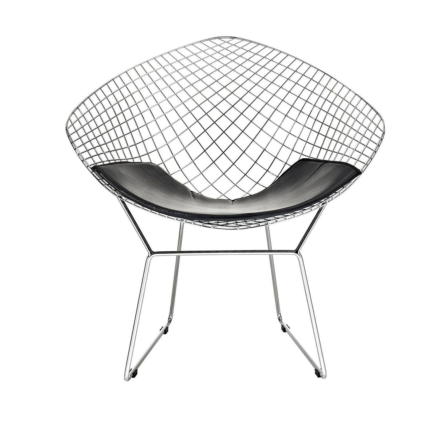Plata Import Chrome/Black Diamond Bertoia Chair