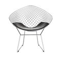 thumbnail image 1 of Plata Import Chrome/Black Diamond Bertoia Chair, 1 of 3