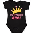 thumbnail image 3 of Inktastic Cute Princess is One 1st Birthday Girls Baby Bodysuit, 3 of 5