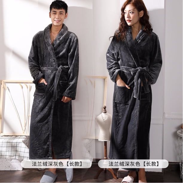Camisón de manga larga para mujer, ropa de dormir con cinturón, pijama de lana cálida, ropa de casa japonesa, ropa de noche de invierno