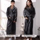thumbnail image 1 of Camisón de manga larga para mujer, ropa de dormir con cinturón, pijama de lana cálida, ropa de casa japonesa, ropa de noche de invierno, 1 of 4