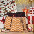 thumbnail image 6 of Rocae Beautiful Fox A Print Christmas Drawstring Linen Gift Bag with Drawstrings Treat Bag Goody Present Bags for Christmas Party Favor, 6 of 8
