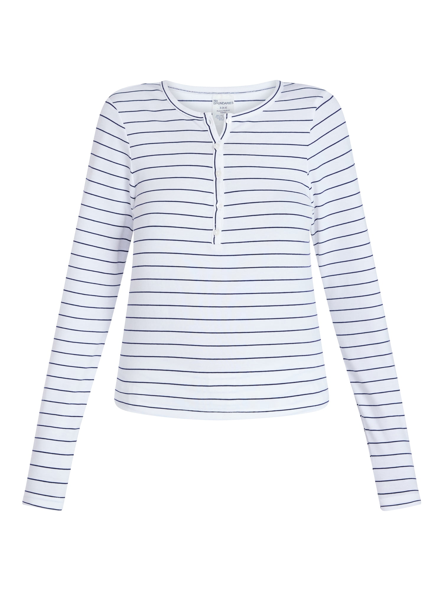 No Boundaries Cloud Core Sleepwear Henley Shirt, Women's XS-XXL